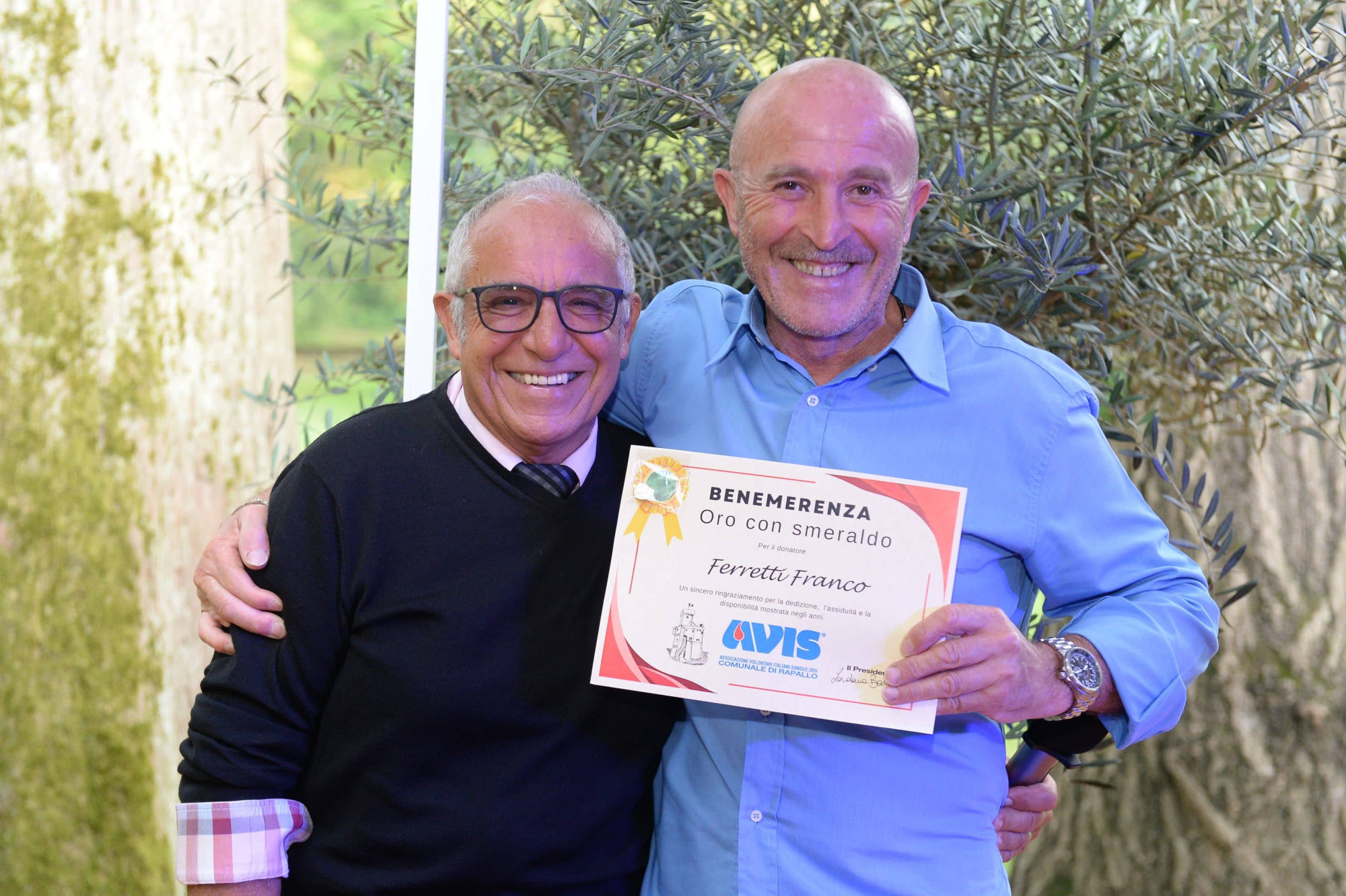 Avis Comunale di Rapallo - Le benemerenze, i riconoscimenti per la vostre donazioni