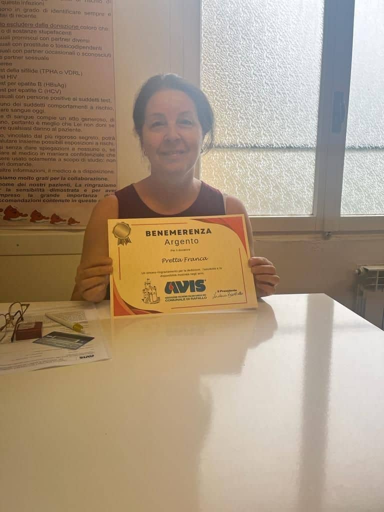 Avis Comunale di Rapallo - Le benemerenze, i riconoscimenti per la vostre donazioni