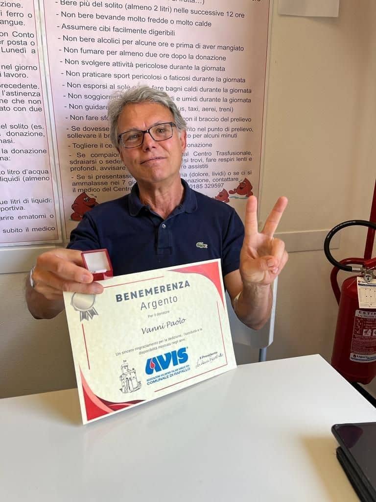 Avis Comunale di Rapallo - Le benemerenze, i riconoscimenti per la vostre donazioni