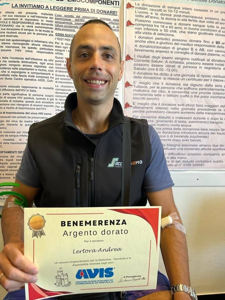 Avis Comunale di Rapallo - Le benemerenze, i riconoscimenti per la vostre donazioni