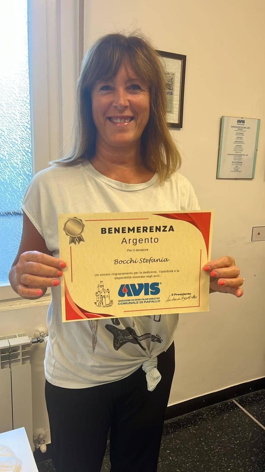 Avis Comunale di Rapallo - Le benemerenze, i riconoscimenti per la vostre donazioni