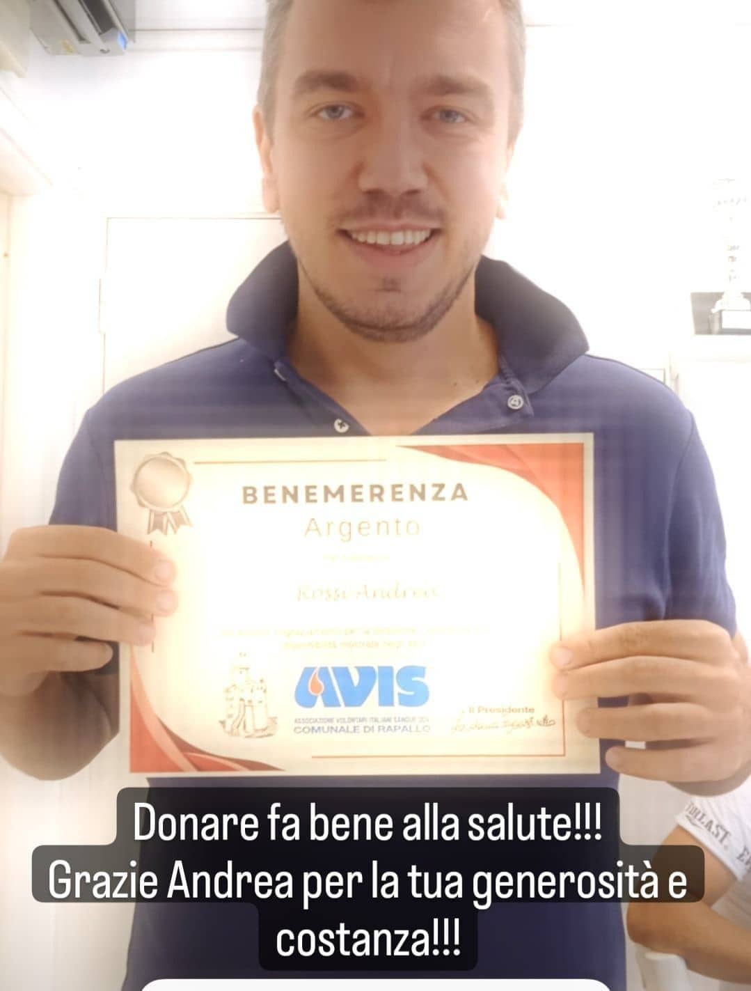 Avis Comunale di Rapallo - Le benemerenze, i riconoscimenti per la vostre donazioni