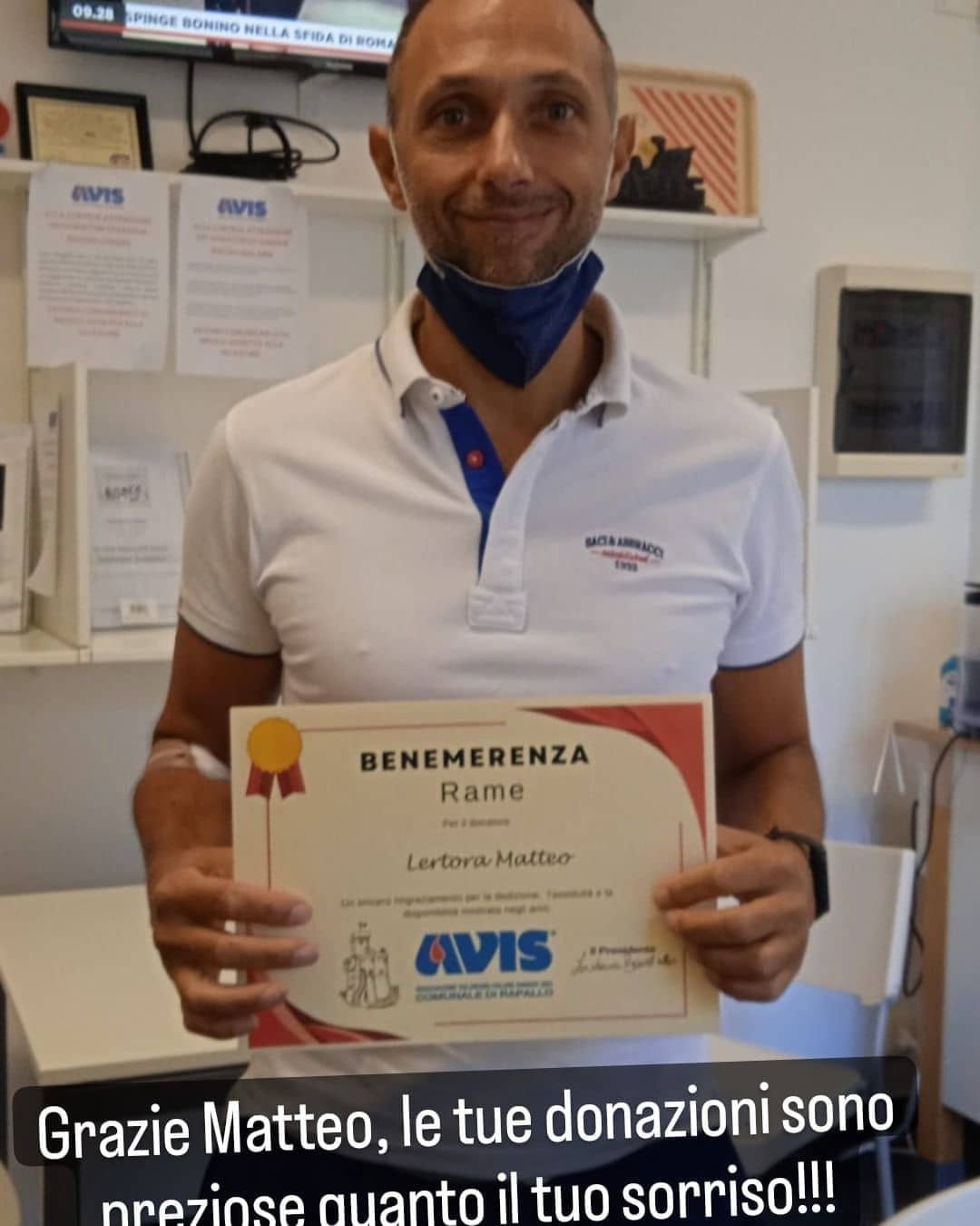 Avis Comunale di Rapallo - Le benemerenze, i riconoscimenti per la vostre donazioni