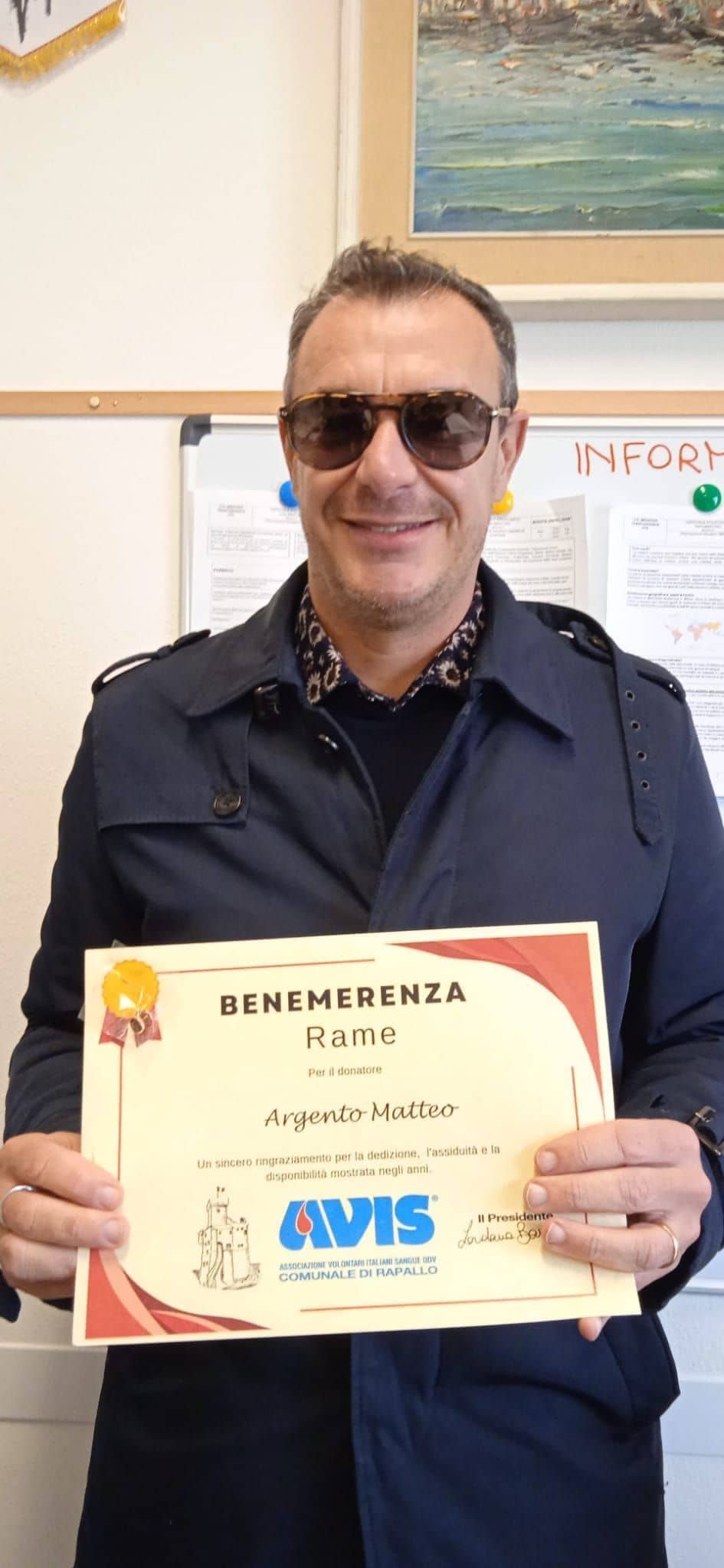 Avis Comunale di Rapallo - Le benemerenze, i riconoscimenti per la vostre donazioni