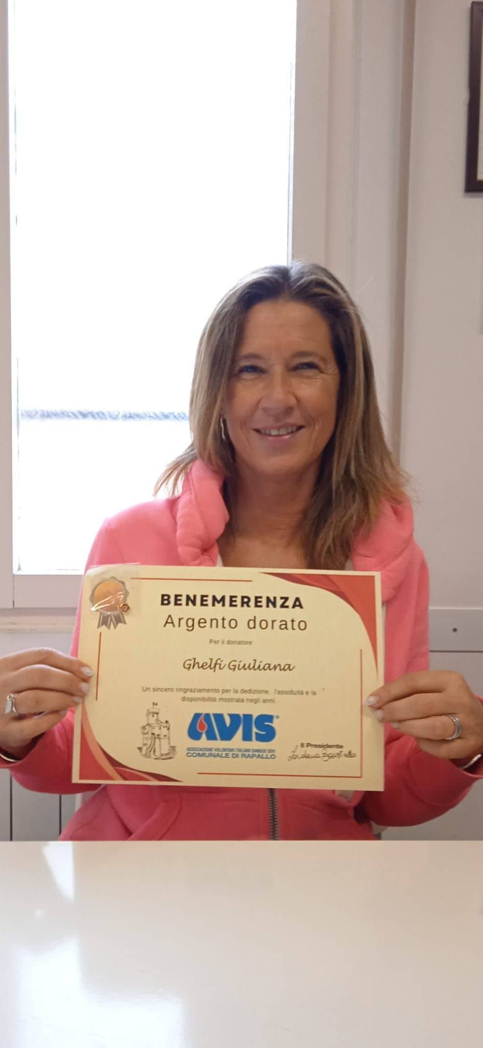 Avis Comunale di Rapallo - Le benemerenze, i riconoscimenti per la vostre donazioni