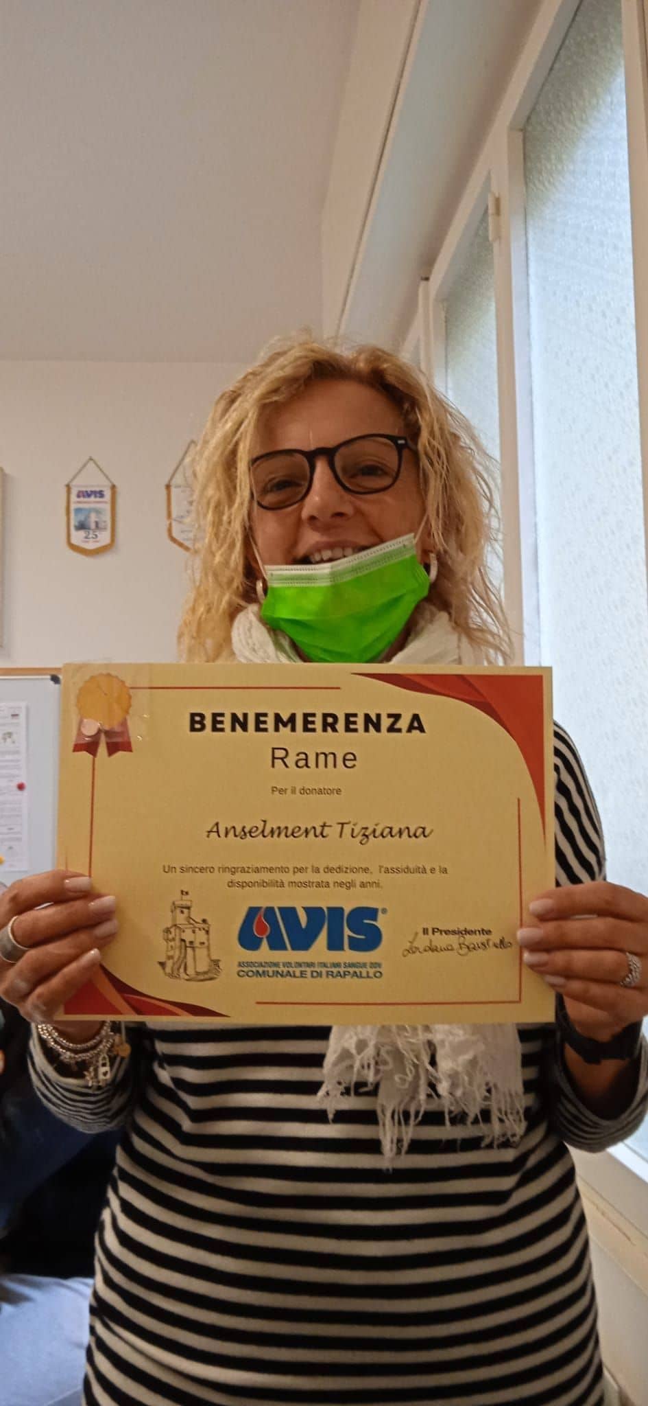 Avis Comunale di Rapallo - Le benemerenze, i riconoscimenti per la vostre donazioni