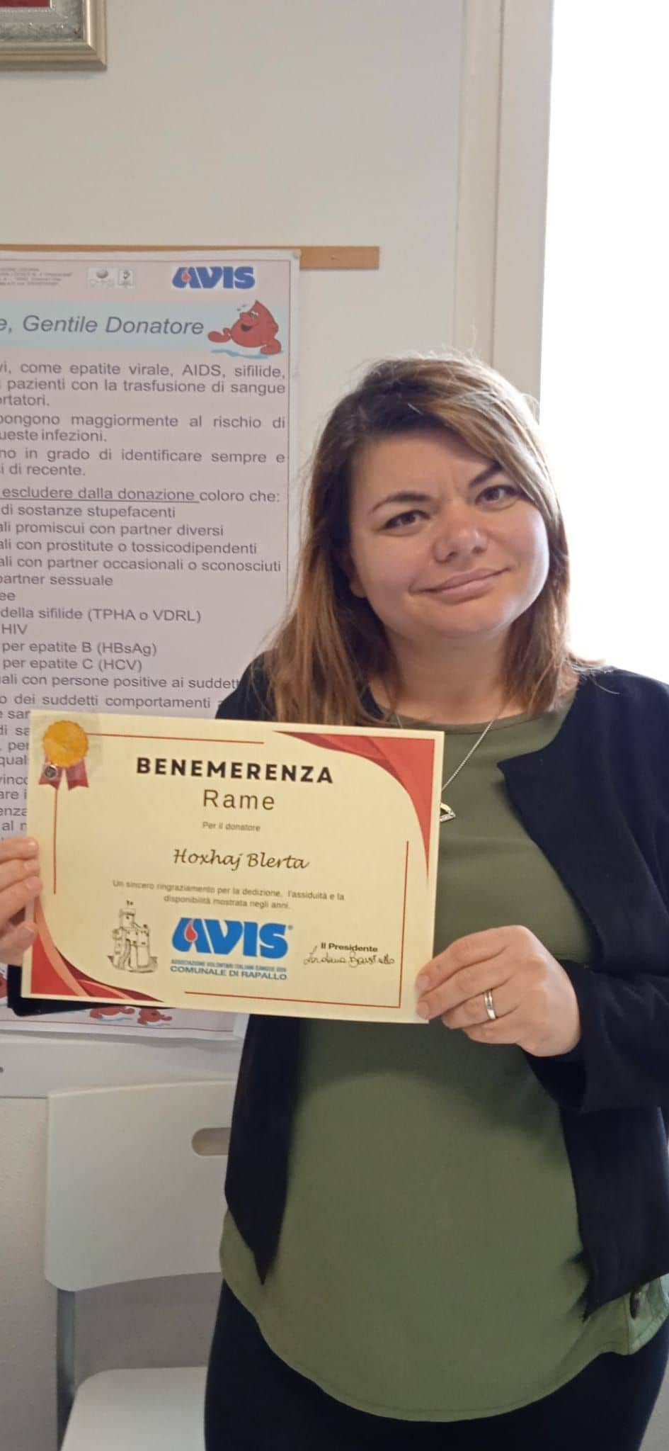 Avis Comunale di Rapallo - Le benemerenze, i riconoscimenti per la vostre donazioni