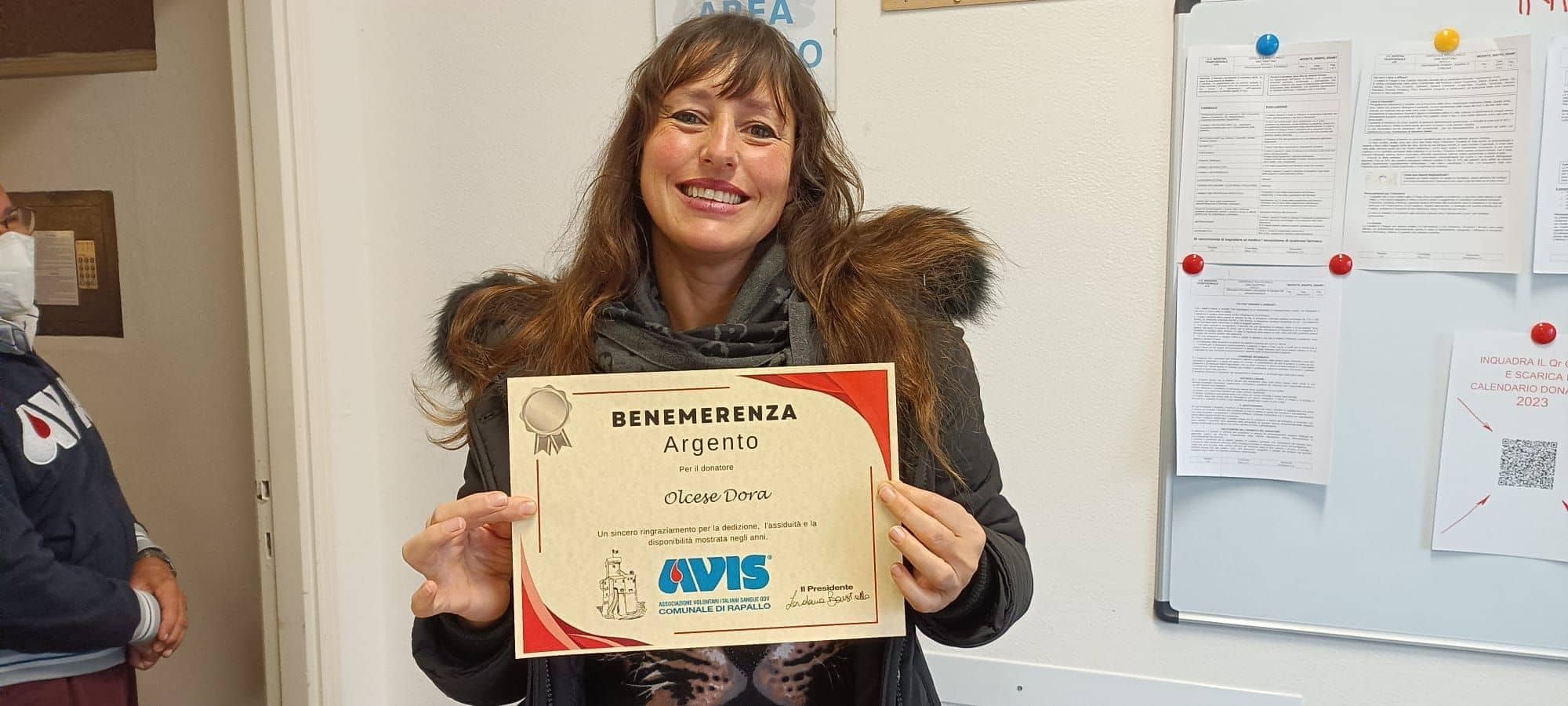 Avis Comunale di Rapallo - Le benemerenze, i riconoscimenti per la vostre donazioni