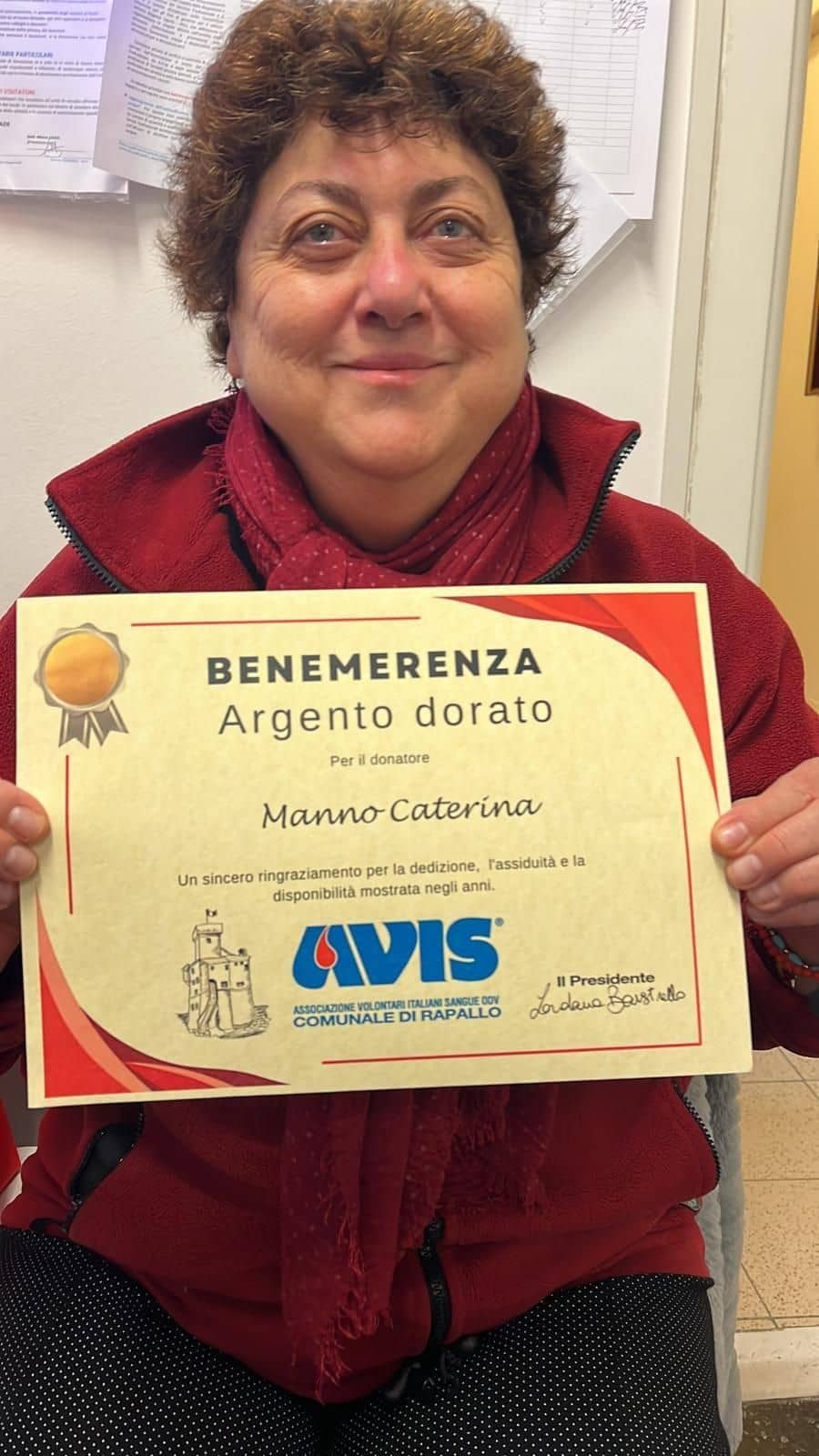 Avis Comunale di Rapallo - Le benemerenze, i riconoscimenti per la vostre donazioni