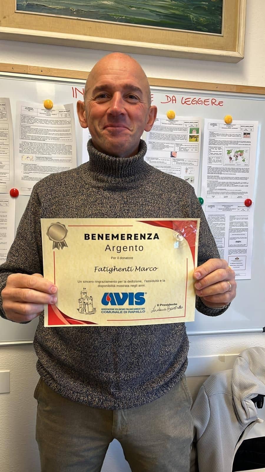 Avis Comunale di Rapallo - Le benemerenze, i riconoscimenti per la vostre donazioni