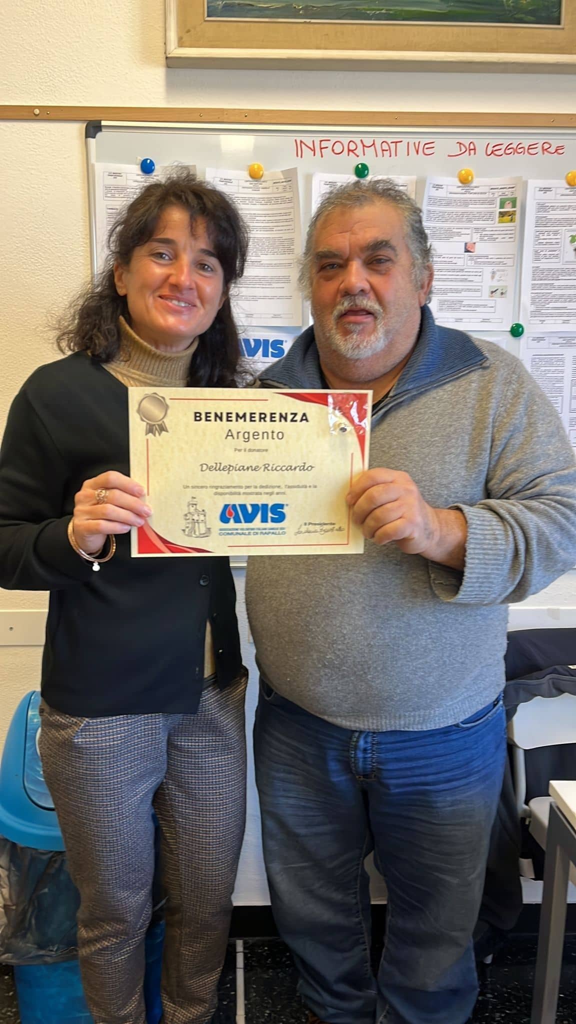 Avis Comunale di Rapallo - Le benemerenze, i riconoscimenti per la vostre donazioni