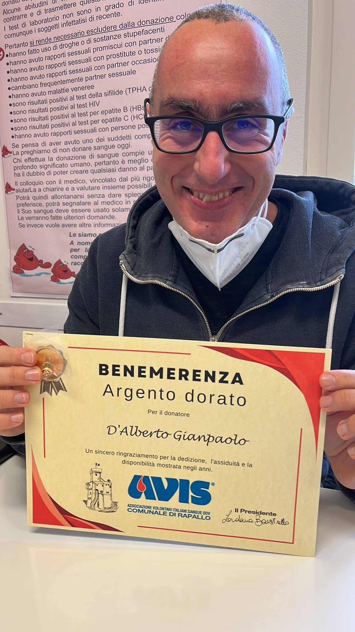 Avis Comunale di Rapallo - Le benemerenze, i riconoscimenti per la vostre donazioni