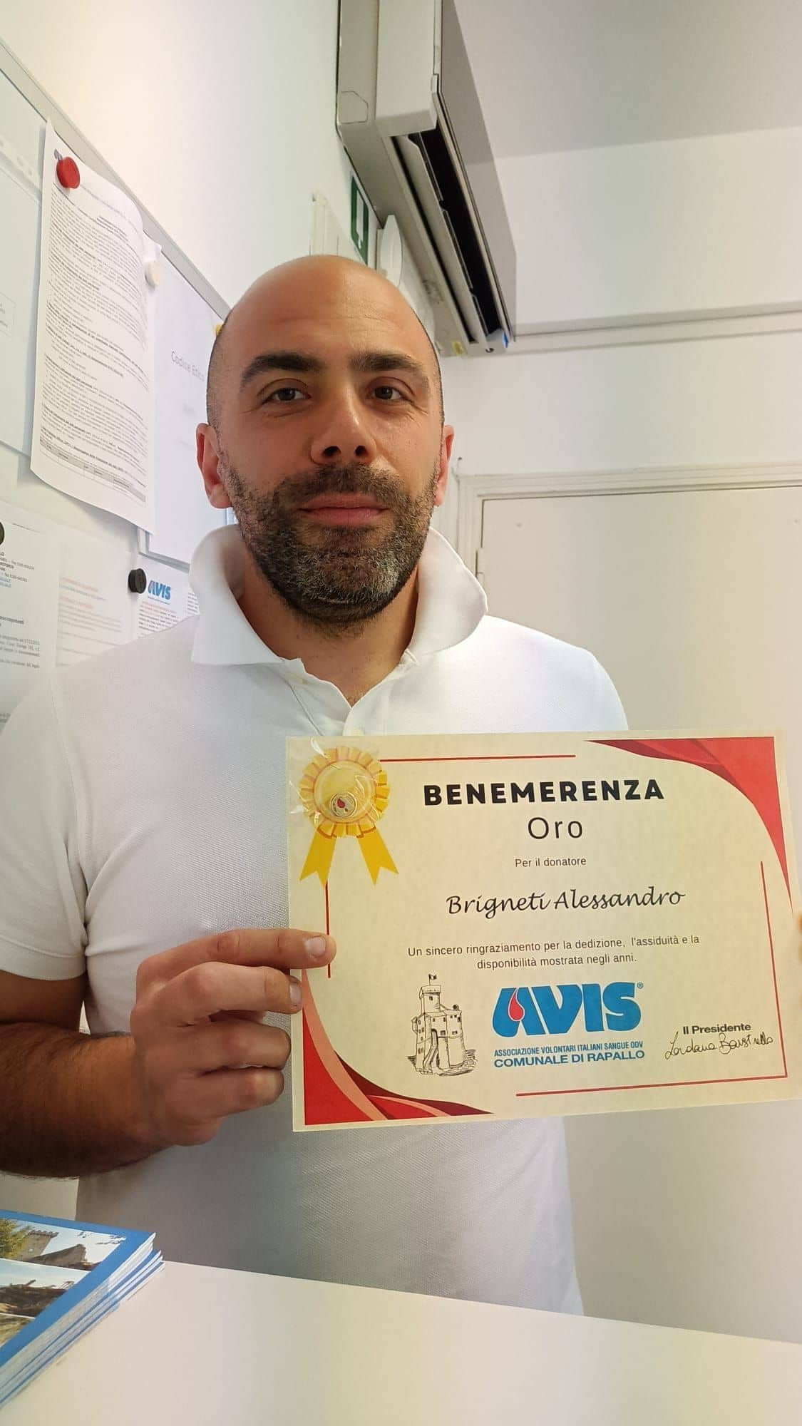 Avis Comunale di Rapallo - Le benemerenze, i riconoscimenti per la vostre donazioni