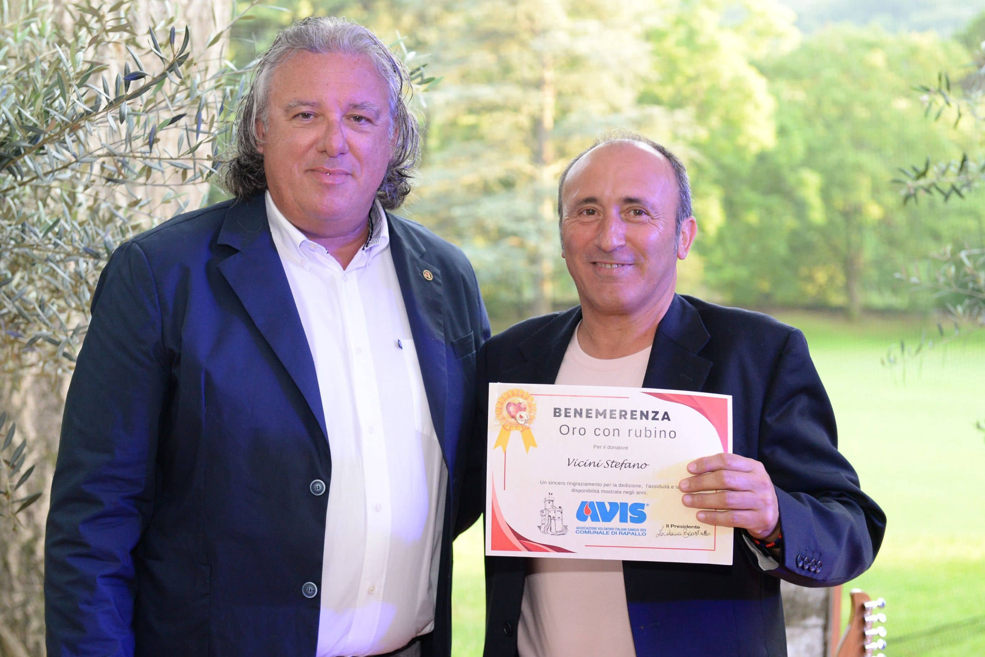 Avis Comunale di Rapallo - Le benemerenze, i riconoscimenti per la vostre donazioni